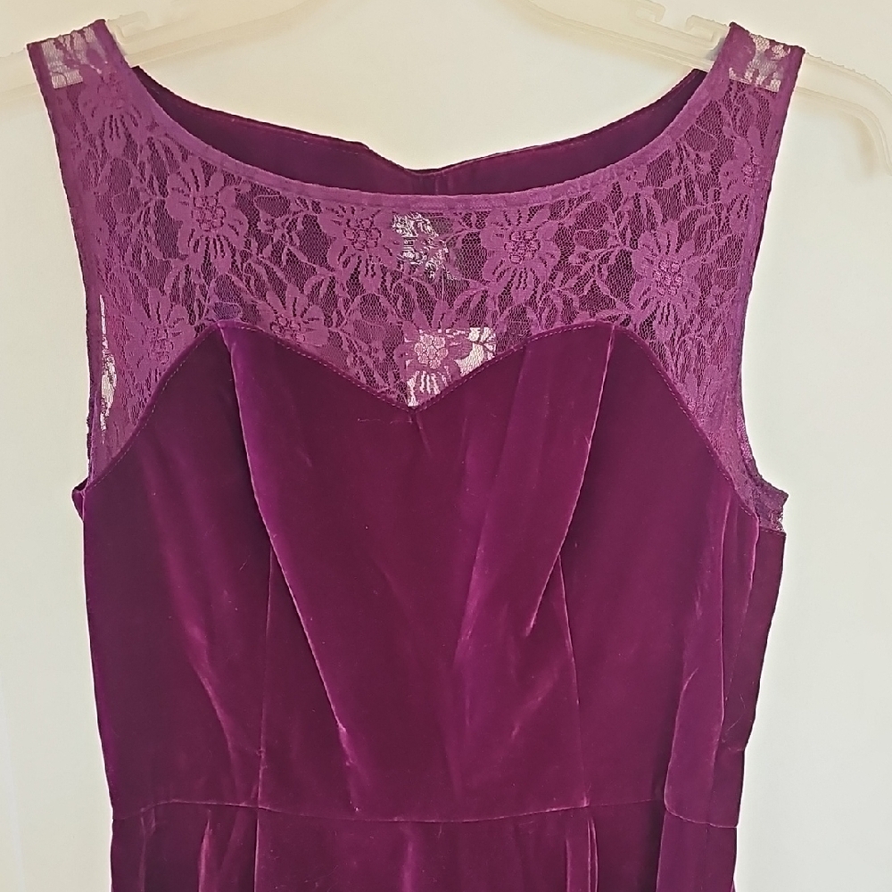 Elegant Purple Velvet Dress